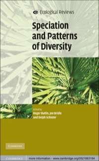 Imagen de portada: Speciation and Patterns of Diversity 1st edition 9780521709637