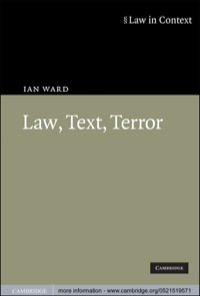 Imagen de portada: Law, Text, Terror 1st edition 9780521519571