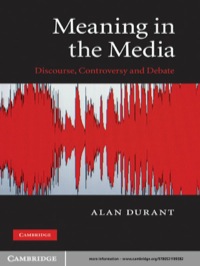 Imagen de portada: Meaning in the Media 1st edition 9780521199582