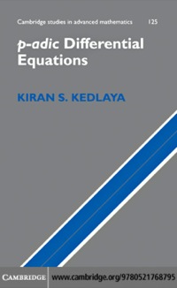 Cover image: p-adic Differential Equations 1st edition 9780521768795