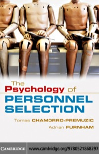 Imagen de portada: The Psychology of Personnel Selection 9780521868297