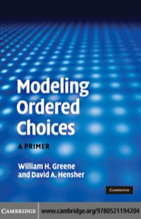 Immagine di copertina: Modeling Ordered Choices 1st edition 9780521194204