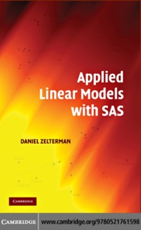 Imagen de portada: Applied Linear Models with SAS 1st edition 9780521761598