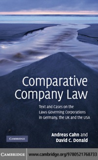 Cover image: Comparative Company Law 1st edition 9780521768733