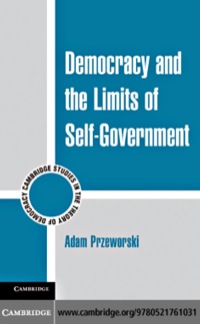 Cover image: Democracy and the Limits of Self-Government 1st edition 9780521761031