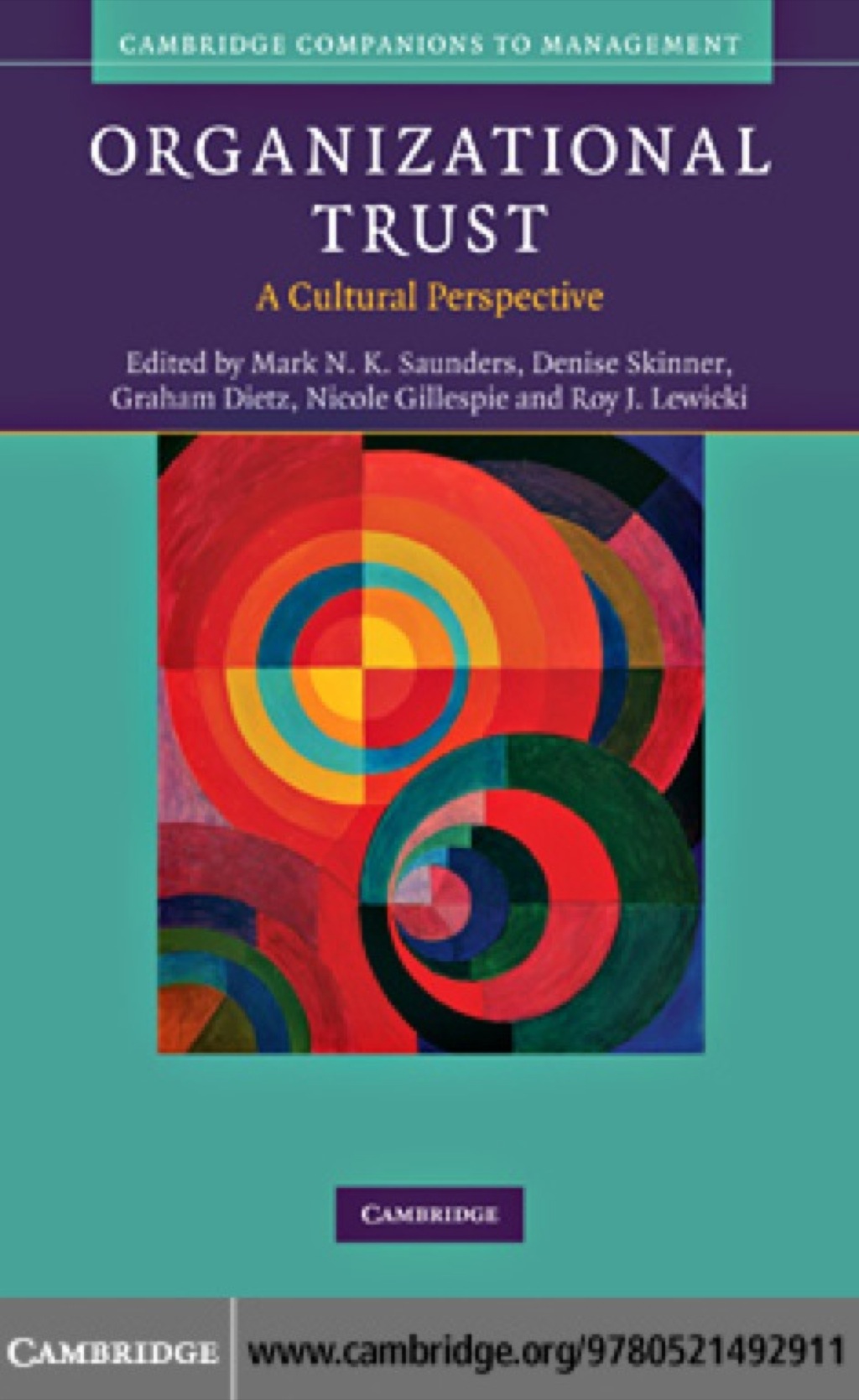Organizational Trust A Cultural Perspective
