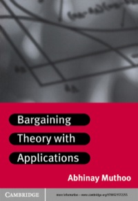 صورة الغلاف: Bargaining Theory with Applications 1st edition 9780521576475
