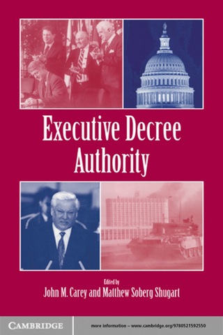 Cover image: Executive Decree Authority 1st edition 9780521592550