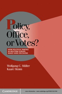 Omslagafbeelding: Policy, Office, or Votes? 1st edition 9780521631358