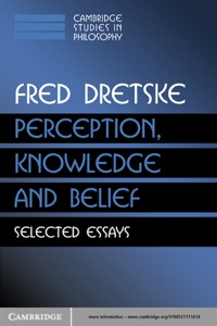 Titelbild: Perception, Knowledge and Belief 1st edition 9780521771818