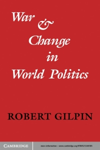 Cover image: War and Change in World Politics 9780521240185