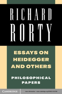 Imagen de portada: Essays on Heidegger and Others: Volume 2 1st edition 9780521358781