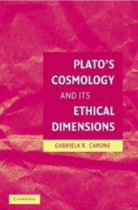 Imagen de portada: Plato's Cosmology and its Ethical Dimensions 9780521845601