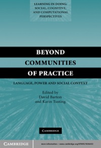 Cover image: Beyond Communities of Practice 1st edition 9780521836432