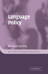 Imagen de portada: Language Policy 9780521804615