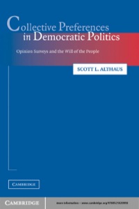 Imagen de portada: Collective Preferences in Democratic Politics 1st edition 9780521820998