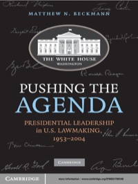 Cover image: Pushing the Agenda 1st edition 9780521760140