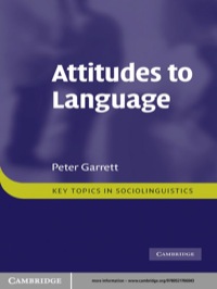 Cover image: Attitudes to Language 1st edition 9780521766043