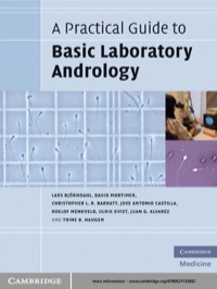 Titelbild: A Practical Guide to Basic Laboratory Andrology 1st edition 9780521735902