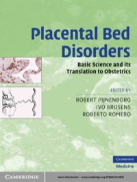Cover image: Placental Bed Disorders 1st edition 9780521517850