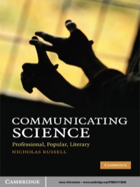 Cover image: Communicating Science 1st edition 9780521113830