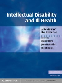 Titelbild: Intellectual Disability and Ill Health 1st edition 9780521728898