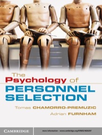 Imagen de portada: The Psychology of Personnel Selection 1st edition 9780521868297