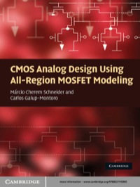 Cover image: CMOS Analog Design Using All-Region MOSFET Modeling 1st edition 9780521110365