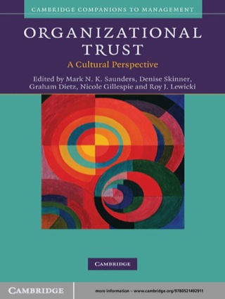 Cover image: Organizational Trust 1st edition 9780521492911