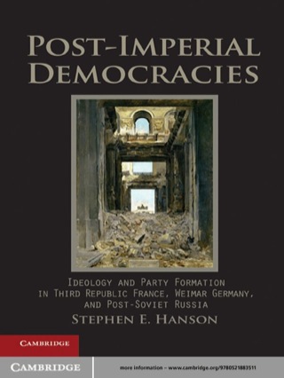 Imagen de portada: Post-Imperial Democracies 1st edition 9780521883511