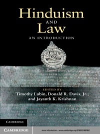 Cover image: Hinduism and Law 1st edition 9780521887861