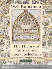 Imagen de portada: The Theory of Cultural and Social Selection 1st edition 9780521199513