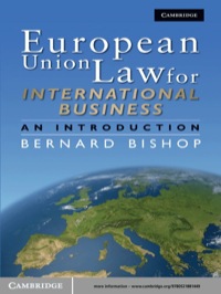 Omslagafbeelding: European Union Law for International Business 1st edition 9780521881449