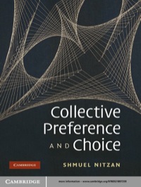 Cover image: Collective Preference and Choice 1st edition 9780521897259