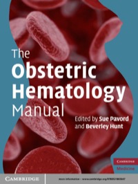 Imagen de portada: The Obstetric Hematology Manual 1st edition 9780521865647