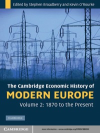 Cover image: The Cambridge Economic History of Modern Europe: Volume 2, 1870 to the Present 1st edition 9780521882033