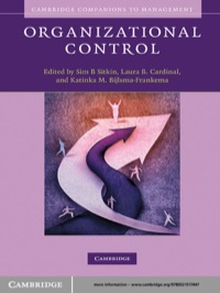 Cover image: Organizational Control 1st edition 9780521517447