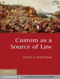 Cover image: Custom as a Source of Law 1st edition 9780521897044