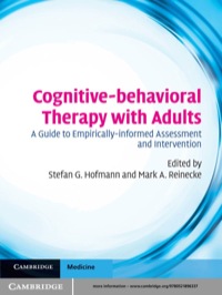 Imagen de portada: Cognitive-behavioral Therapy with Adults 1st edition 9780521896337
