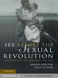 Imagen de portada: Sex Before the Sexual Revolution 1st edition 9780521760041