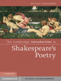 Cover image: The Cambridge Introduction to Shakespeare's Poetry 1st edition 9780521879415