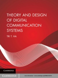 Cover image: Theory and Design of Digital Communication Systems 1st edition 9780521761741