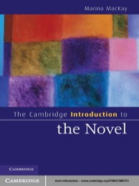Cover image: The Cambridge Introduction to the Novel 1st edition 9780521885751