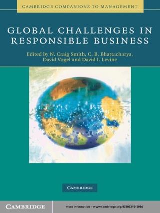 Cover image: Global Challenges in Responsible Business 1st edition 9780521515986