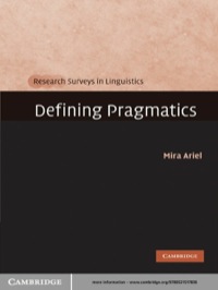 Omslagafbeelding: Defining Pragmatics 1st edition 9780521517836