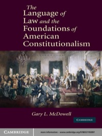 Imagen de portada: The Language of Law and the Foundations of American Constitutionalism 1st edition 9780521192897