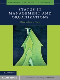 Cover image: Status in Management and Organizations 1st edition 9780521115452