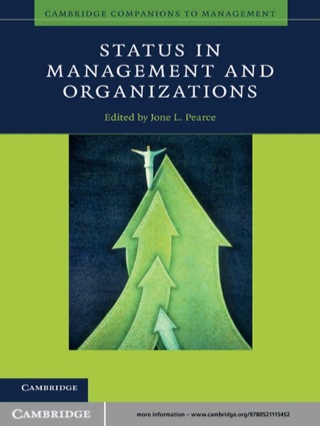Cover image: Status in Management and Organizations 1st edition 9780521115452