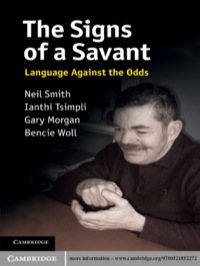 Cover image: The Signs of a Savant 1st edition 9780521852272