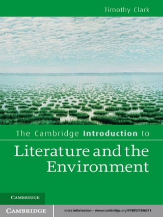Cover image: The Cambridge Introduction to Literature and the Environment 1st edition 9780521896351